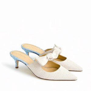 J.Crew -  Sophia mules (55mm) with glitter heel (Size 7.5)